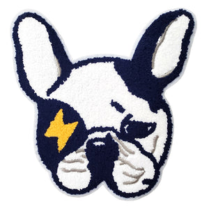 Puppy English Bulldog Face Chenille Patch