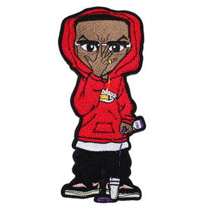 Hood & Glasses On Boy with the Dripping DLC Chenille Patch