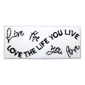 Love The Life You Live Live The Life You Love Rectangle Chenille Patch