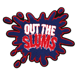 Out The Slums Splash Design Chenille Patches in Multi Colors