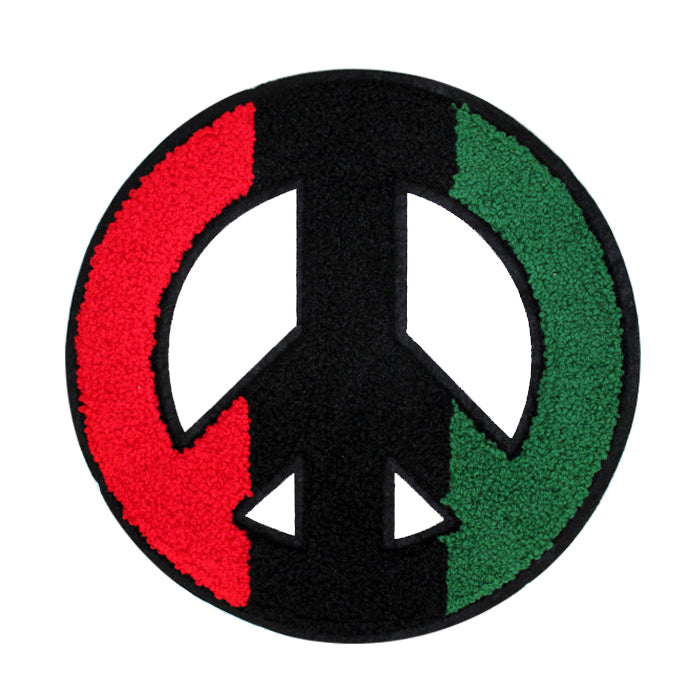 Peace Sign Chenille Patches in Multi Colors