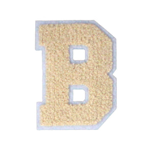 Letter Varsity Alphabets A to Z Beige Cream 4 Inch