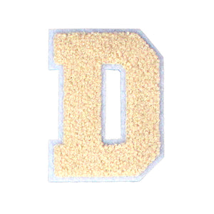 Letter Varsity Alphabets A to Z Beige Cream 4 Inch