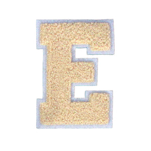 Letter Varsity Alphabets A to Z Beige Cream 4 Inch