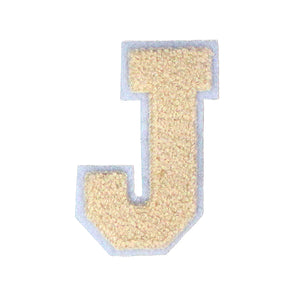 Letter Varsity Alphabets A to Z Beige Cream 4 Inch