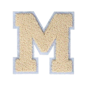 Letter Varsity Alphabets A to Z Beige Cream 4 Inch