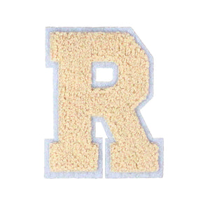 Letter Varsity Alphabets A to Z Beige Cream 4 Inch