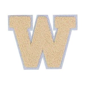 Letter Varsity Alphabets A to Z Beige Cream 4 Inch