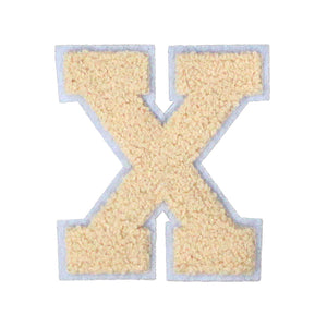 Letter Varsity Alphabets A to Z Beige Cream 4 Inch