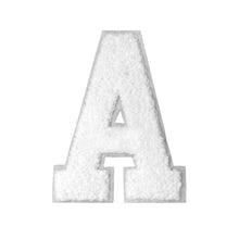 Load image into Gallery viewer, Letter Varsity Alphabets A to Z White &amp; White 2.5 Inch
