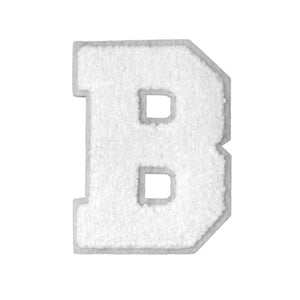 Letter Varsity Alphabets A to Z White & White 2.5 Inch