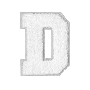 Letter Varsity Alphabets A to Z White & White 2.5 Inch