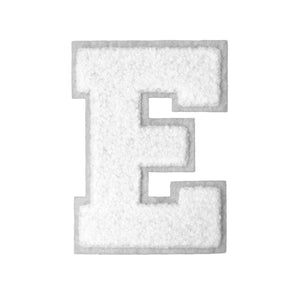 Letter Varsity Alphabets A to Z White & White 2.5 Inch