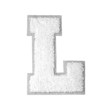 Load image into Gallery viewer, Letter Varsity Alphabets A to Z White &amp; White 2.5 Inch
