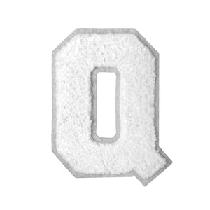 Letter Varsity Alphabets A to Z White & White 2.5 Inch