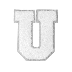 Letter Varsity Alphabets A to Z White & White 2.5 Inch