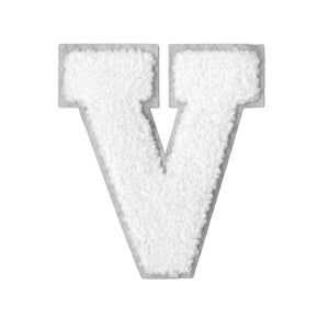 Letter Varsity Alphabets A to Z White & White 2.5 Inch