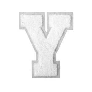 Letter Varsity Alphabets A to Z White & White 2.5 Inch