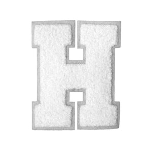 Letter Varsity Alphabets A to Z White & White 2.5 Inch