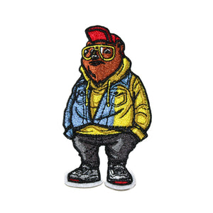 Rapper Bear Cartoon Embroidery Patch