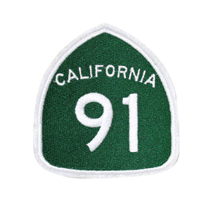 California 91 Highway Sign Embroidery Patch