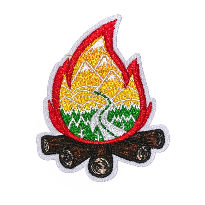 Camp Fire Outdoor Adventure Embroidery Patch