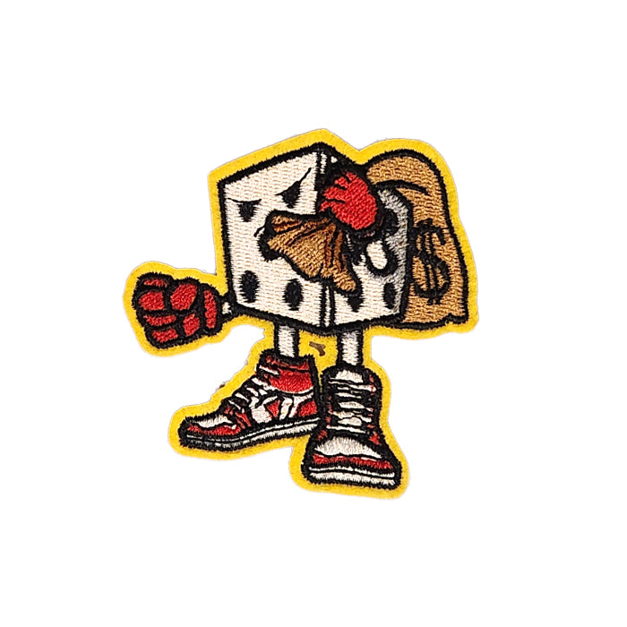 Dice Man Money Bag Hustler Embroidery Patch