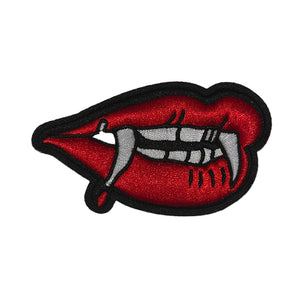 Dracula Lips Embroidery Patch