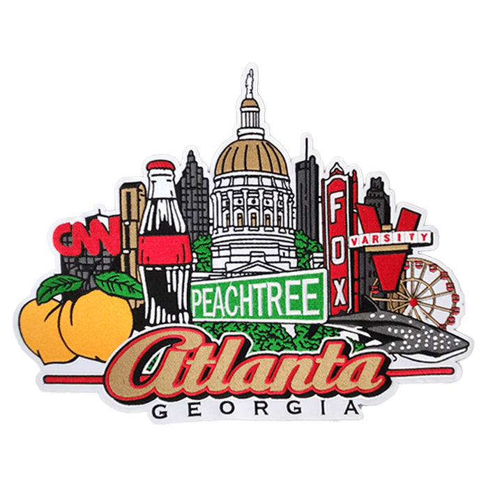 Atlanta Georgia Signature View Jumbo Size Embroidery Patch