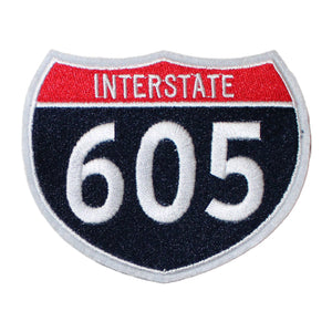 Interstate 605 Freeway Sign Embroidery Patch