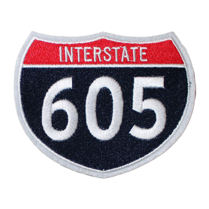 Interstate 605 Freeway Sign Embroidery Patch