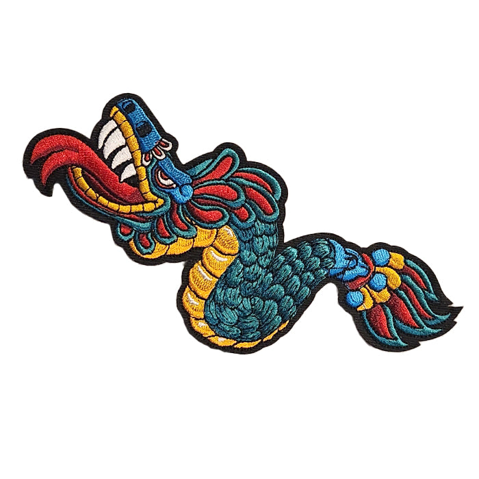 Mayan Quetzalcoatl Dragon Embroidery Patch