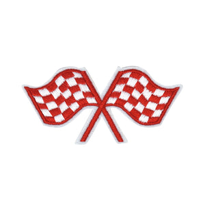 Checkered Flags in Multicolor Embroidery Patch