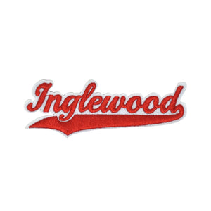 Wording 'Inglewood' in Multicolor Embroidery Stitch