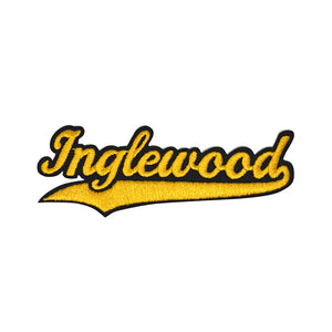 Wording 'Inglewood' in Multicolor Embroidery Stitch