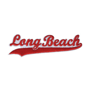 Varsity City Name Long Beach in Multicolor Embroidery Patch