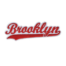 Load image into Gallery viewer, Varsity City Name Brooklyn in Multicolor Embroidery Patch
