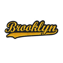 Load image into Gallery viewer, Varsity City Name Brooklyn in Multicolor Embroidery Patch
