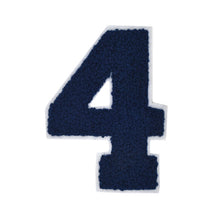 Load image into Gallery viewer, NAVY BLUE Varsity Number 0 to 9 Size 2.5, 4, 6, and 8 Inches Navy Blue
