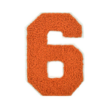 Load image into Gallery viewer, ORANGE Varsity Number 0 to 9 Size 2.5, 4, 6, and 8 Inches Orange
