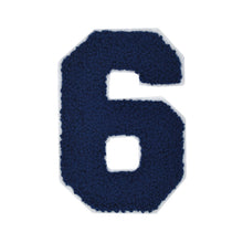 Load image into Gallery viewer, NAVY BLUE Varsity Number 0 to 9 Size 2.5, 4, 6, and 8 Inches Navy Blue
