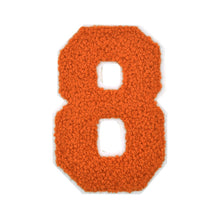 Load image into Gallery viewer, ORANGE Varsity Number 0 to 9 Size 2.5, 4, 6, and 8 Inches Orange
