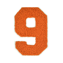 Load image into Gallery viewer, ORANGE Varsity Number 0 to 9 Size 2.5, 4, 6, and 8 Inches Orange
