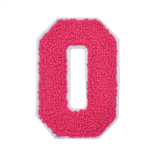 Load image into Gallery viewer, Varsity Number 0 to 9 Size 2.5, 4, 6, and 8 Inches Candy Pink
