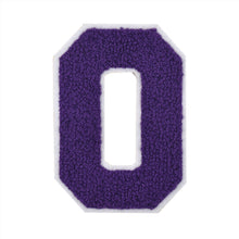 Load image into Gallery viewer, Varsity Number 0 to 9 Size 2.5, 4, 6, and 8 Inches Purple
