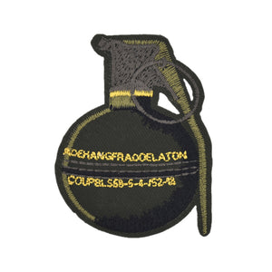 Grenade Embroidery Patch