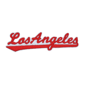 Varsity City Name Los Angeles in Multicolor Embroidery Stitch