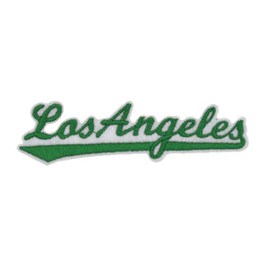 Varsity City Name Los Angeles in Multicolor Embroidery Stitch