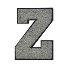 Load image into Gallery viewer, Letter Varsity Alphabets A to Z Grey Black 2.5 Inch
