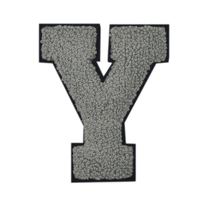 Letter Varsity Alphabets A to Z Grey Black 2.5 Inch